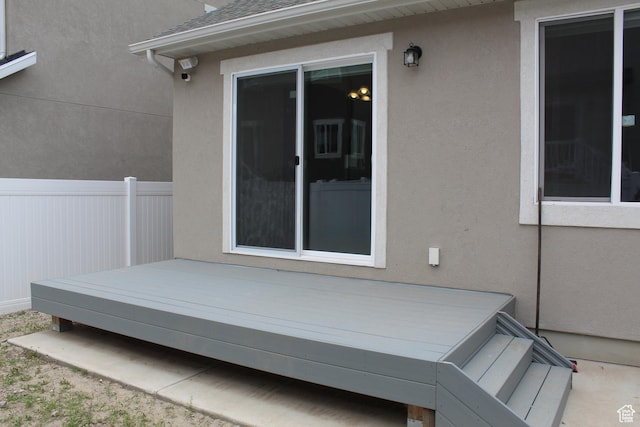 wooden terrace with fence