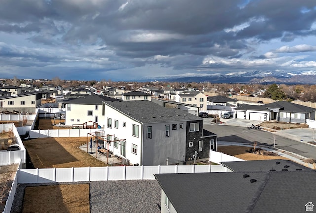 property's view of city featuring a residential view and a mountain view