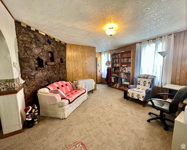 516 S Freedom Blvd, Provo, UT 84601 - sitting room with carpet floors and wood walls