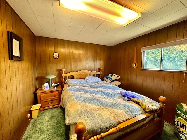 516 S Freedom Blvd, Provo, UT 84601 - bedroom with carpet floors and wood walls