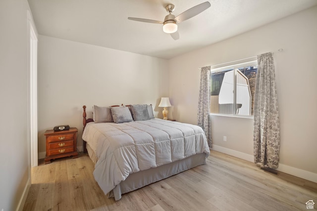 24 S 900 E, Hyde Park, UT 84318 - bedroom with a ceiling fan, visible vents, baseboards, and wood finished floors