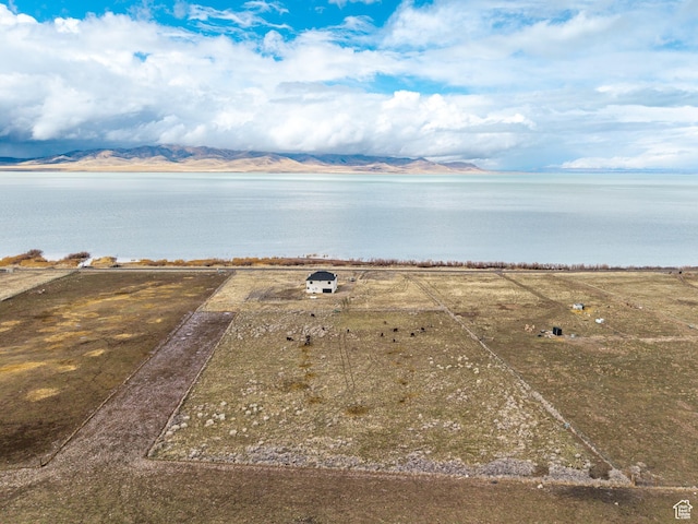 5351 S Lincoln Beach Rd, Spanish Fork, UT 84660 - birds eye view of property featuring a water and mountain view