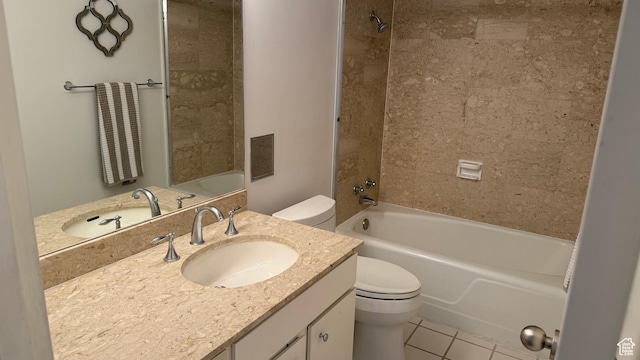 777 E S Temple S Unit 4A, Salt Lake City, UT 84102 - full bathroom featuring toilet,  shower combination, tile patterned floors, and vanity