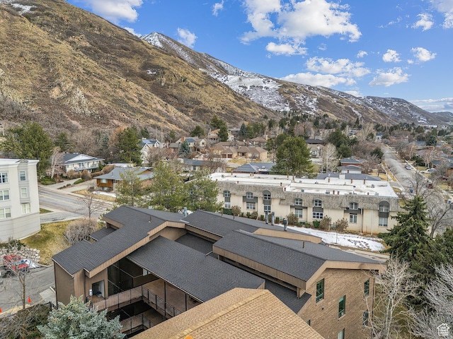 mountain view with a residential view