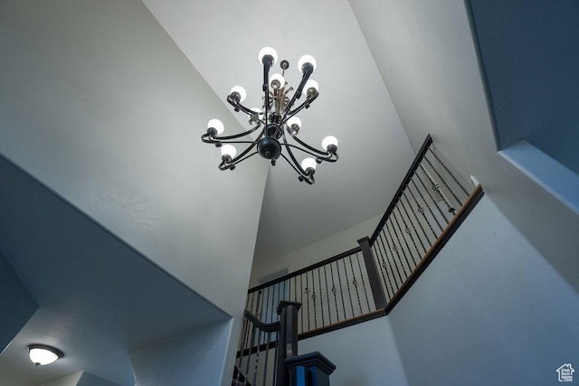 room details with a chandelier