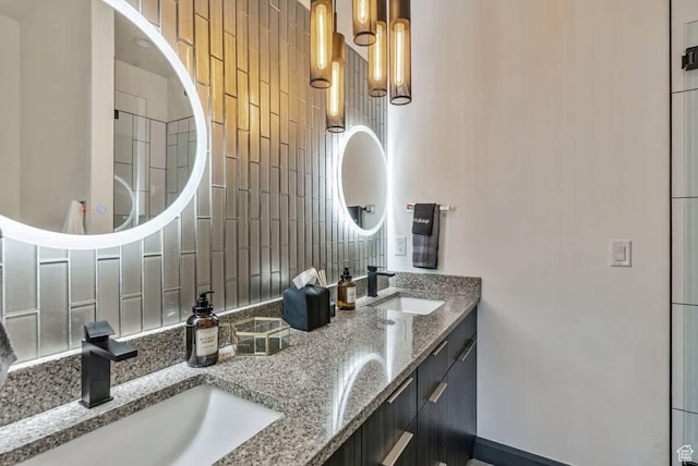 840 W Hilltop Ct, Francis, UT 84036 - bathroom featuring double vanity and a sink