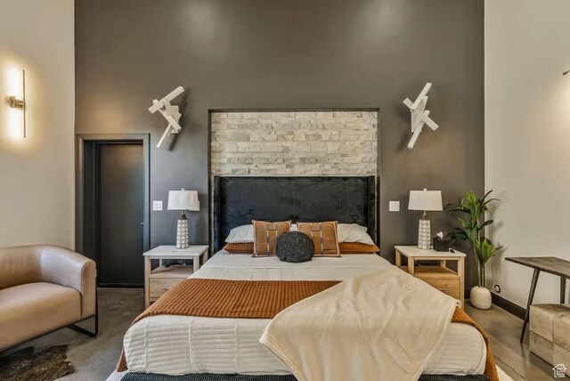 840 W Hilltop Ct, Francis, UT 84036 - bedroom featuring concrete floors and baseboards