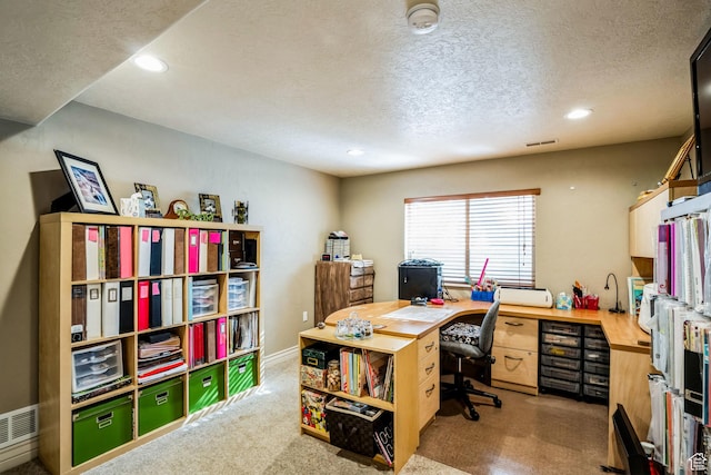 9575 Aztec Dr, Cedar Hills, UT 84062 - office space featuring carpet, recessed lighting, a textured ceiling, and visible vents