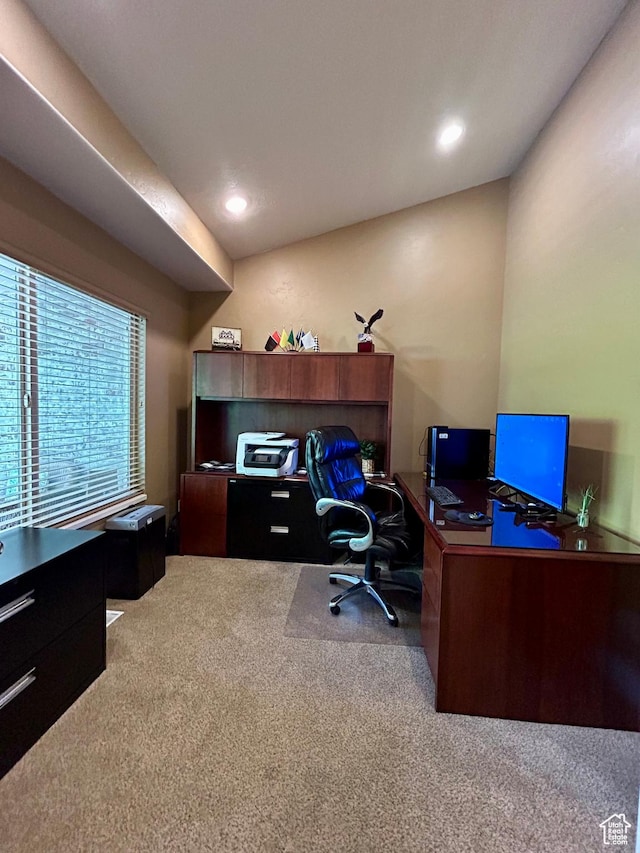 9575 Aztec Dr, Cedar Hills, UT 84062 - office area with carpet flooring and recessed lighting