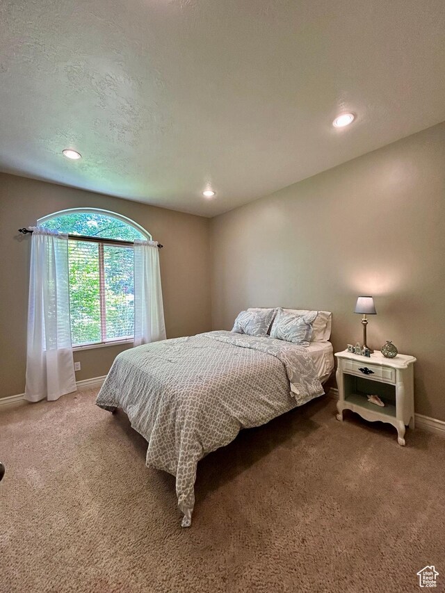 9575 Aztec Dr, Cedar Hills, UT 84062 - bedroom featuring baseboards, carpet flooring, and recessed lighting