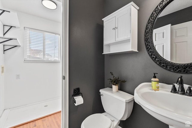 2419 N Nectar Way, Saratoga Springs, UT 84045 - bathroom with a sink, toilet, and wood finished floors