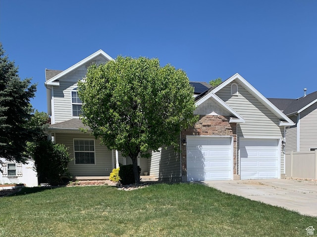2419 N Nectar Way, Saratoga Springs, UT 84045 - view of front of property with concrete driveway and a front lawn