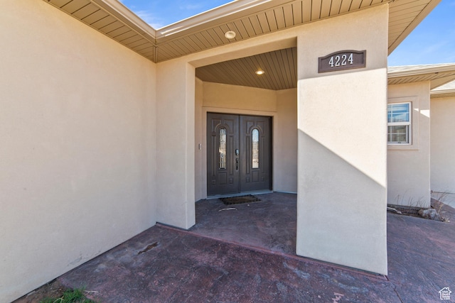 4224 Valle Del Sol, Moab, UT 84532 - property entrance featuring stucco siding
