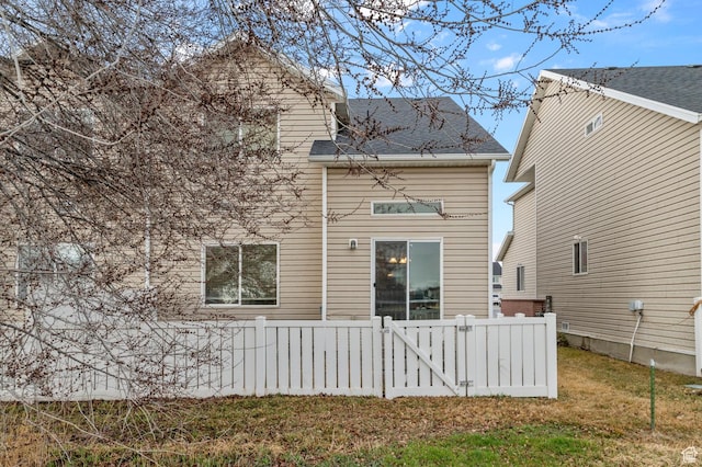1351 Westbridge Cir, Provo, UT 84601 - rear view of property with fence and roof with shingles