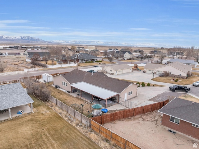 bird's eye view with a residential view