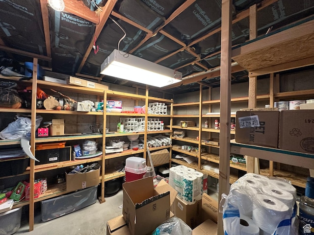 view of storage room