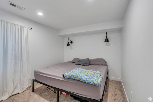 437 S Burr Oak Ln W, Saratoga Springs, UT 84045 - carpeted bedroom featuring baseboards, visible vents, and recessed lighting