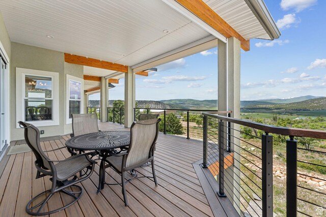 11680 E 29130 N, Fairview, UT 84629 - wooden deck with a mountain view