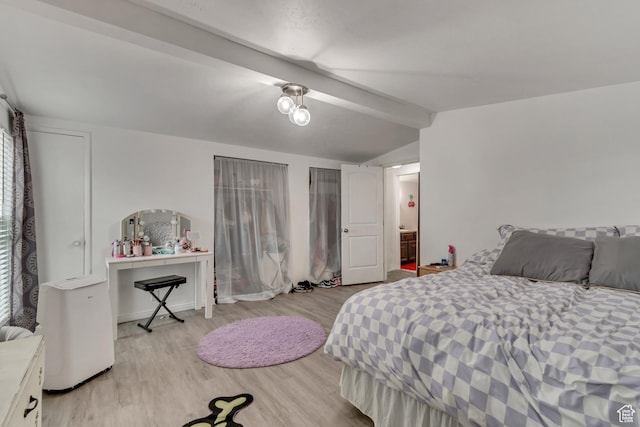3734 S Bannock St, West Valley City, UT 84120 - bedroom with lofted ceiling with beams and wood finished floors