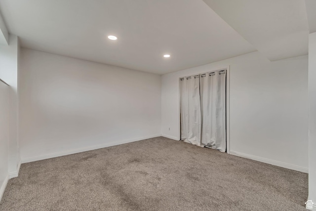 3734 S Bannock St, West Valley City, UT 84120 - unfurnished bedroom featuring carpet, baseboards, and recessed lighting