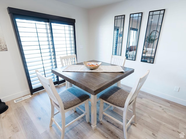 926 N 165 W, Nephi, UT 84648 - dining space featuring light wood-type flooring, baseboards, and visible vents