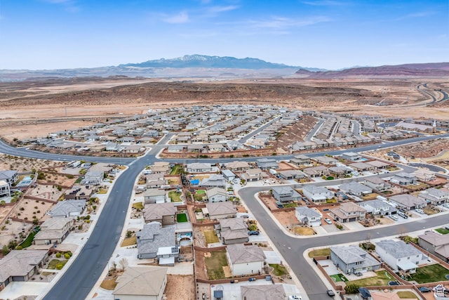 6116 S Rocky Talus Way, St George, UT 84790 - birds eye view of property with a residential view and a mountain view