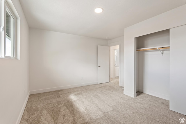 980 W 230 N, Orem, UT 84057 - unfurnished bedroom featuring carpet flooring, baseboards, a closet, and recessed lighting