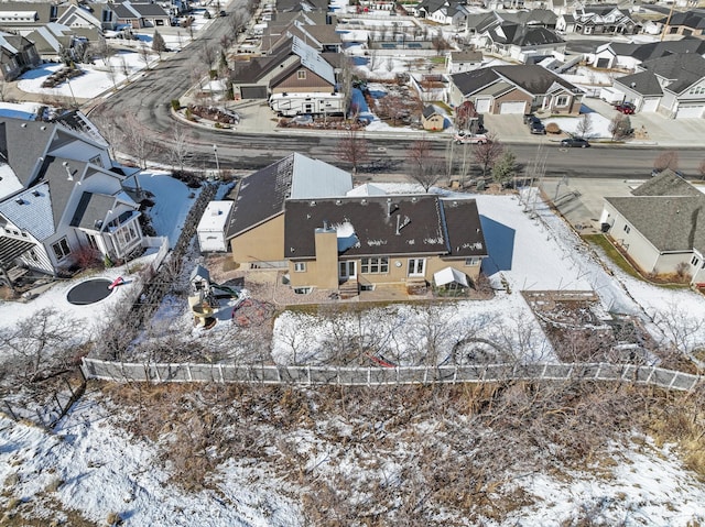 1137 S 925 E, Salem, UT 84653 - snowy aerial view featuring a residential view