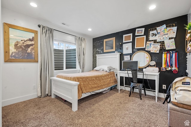 1137 S 925 E, Salem, UT 84653 - carpeted bedroom with recessed lighting, visible vents, and baseboards