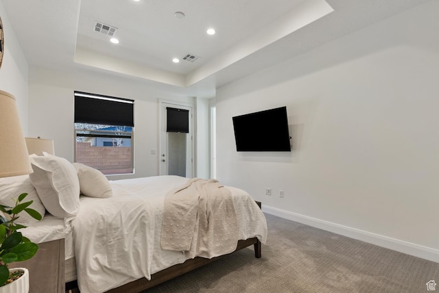 1392 N Marfil Way, Washington, UT 84780 - bedroom featuring visible vents, carpet, a raised ceiling, and baseboards