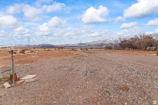 exterior space with a mountain view and a rural view