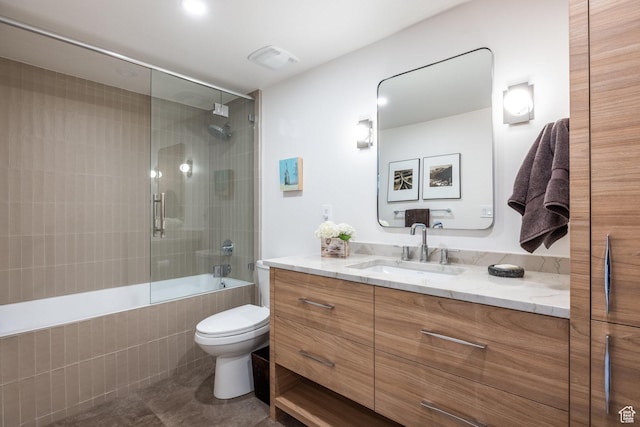 2559 Lupine Ln, Park City, UT 84060 - bathroom with vanity, tiled shower / bath combo, and tile patterned floors