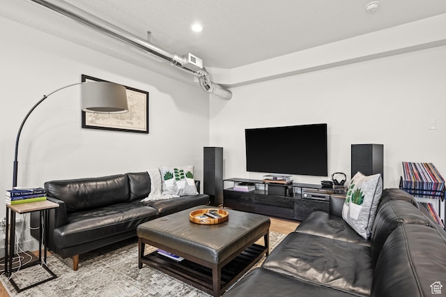 living room with light wood finished floors