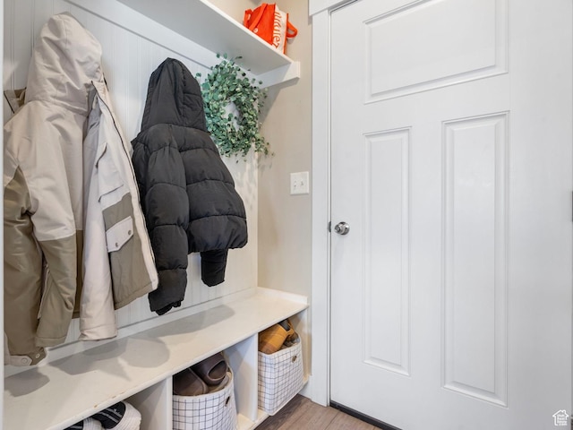 3323 E Gibraltar Ave, Eagle Mountain, UT 84005 - mudroom with wood finished floors