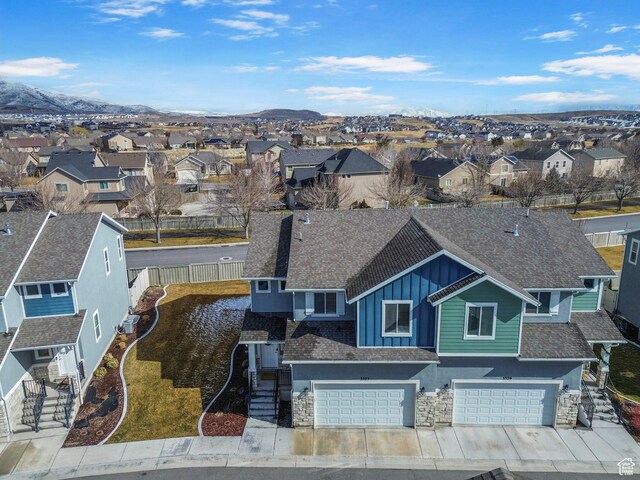 3323 E Gibraltar Ave, Eagle Mountain, UT 84005 - aerial view featuring a mountain view and a residential view