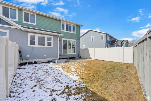3323 E Gibraltar Ave, Eagle Mountain, UT 84005 - snow covered property featuring a yard and a fenced backyard