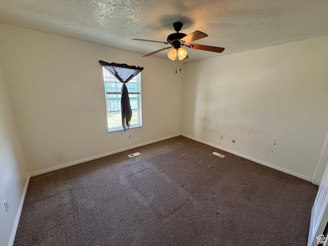 350 S 50 W, Ephraim, UT 84627 - unfurnished room with a textured ceiling, ceiling fan, baseboards, and visible vents