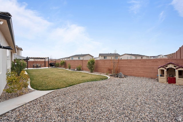 6059 S Bunda Way, St George, UT 84790 - view of yard featuring a patio, a fenced backyard, and a pergola