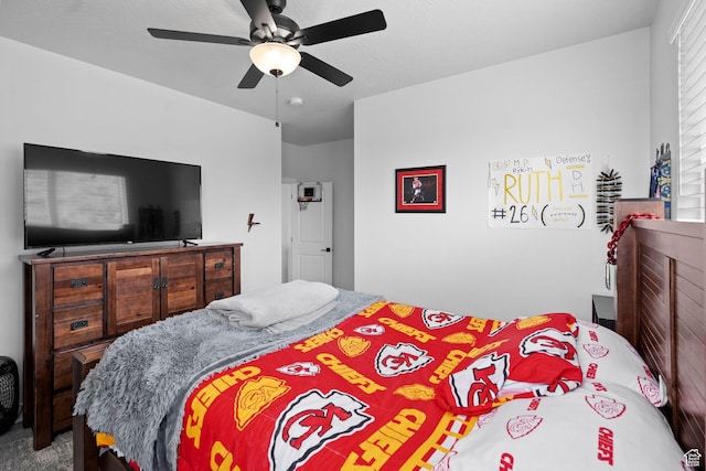 6059 S Bunda Way, St George, UT 84790 - bedroom with carpet flooring and ceiling fan