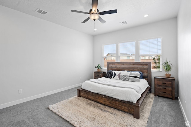 6059 S Bunda Way, St George, UT 84790 - bedroom with recessed lighting, carpet flooring, baseboards, and visible vents