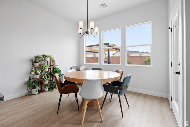 6059 S Bunda Way, St George, UT 84790 - dining space with a wealth of natural light, visible vents, light wood-type flooring, and baseboards