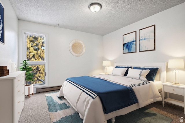 1900 Homestake Rd Unit 32, Park City, UT 84060 - bedroom featuring carpet flooring, a baseboard radiator, and a textured ceiling