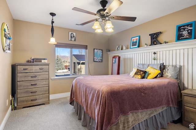 1865 S 3350 E, Heber City, UT 84032 - carpeted bedroom with baseboards and a ceiling fan