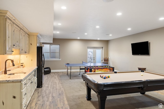 1865 S 3350 E, Heber City, UT 84032 - game room with light wood-style floors, recessed lighting, and billiards table