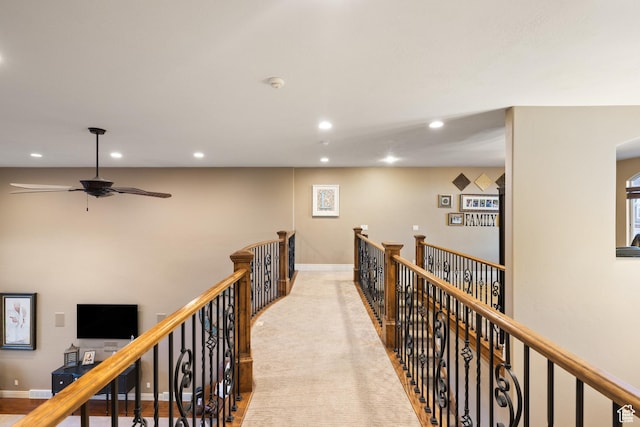 1865 S 3350 E, Heber City, UT 84032 - corridor with an upstairs landing, recessed lighting, and arched walkways
