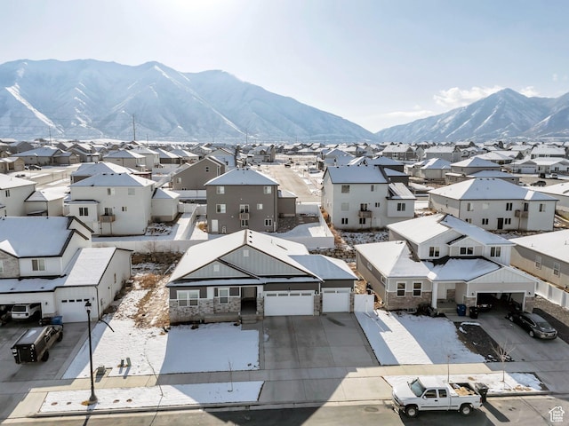 1186 N Buckboard Ln, Spanish Fork, UT 84660 - bird's eye view featuring a mountain view and a residential view