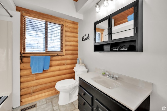 2821 S Deer Run Rd Unit 1011C, Heber City, UT 84032 - bathroom featuring a wealth of natural light, visible vents, toilet, and vanity