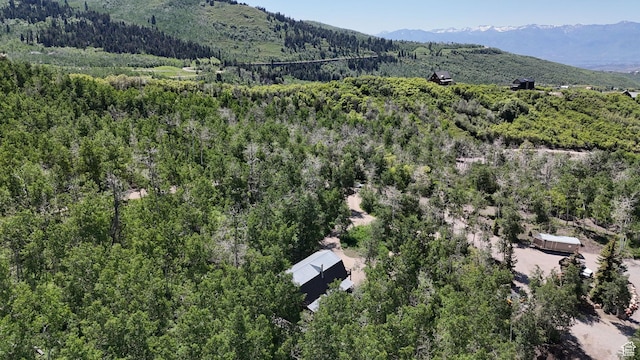 2821 S Deer Run Rd Unit 1011C, Heber City, UT 84032 - bird's eye view of a heavily wooded area and a mountainous background