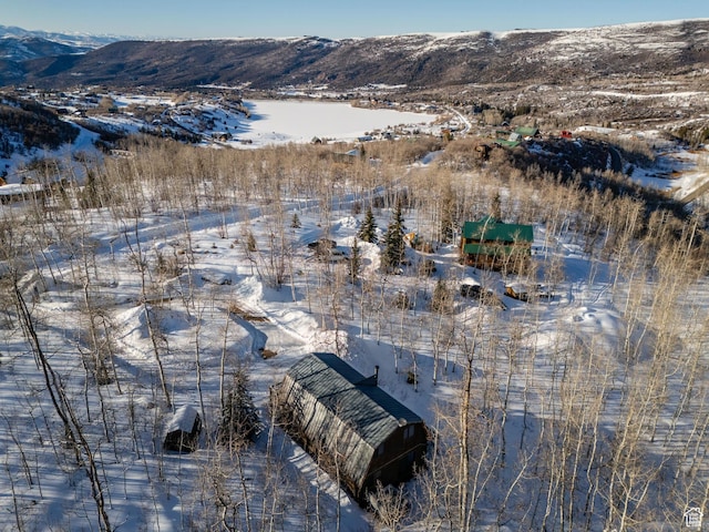 2821 S Deer Run Rd Unit 1011C, Heber City, UT 84032 - snowy aerial view with a mountain view