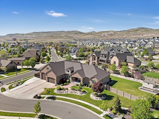 14738 S Currant Creek Cir W, Bluffdale, UT 84065 - aerial view of residential area featuring a mountain backdrop